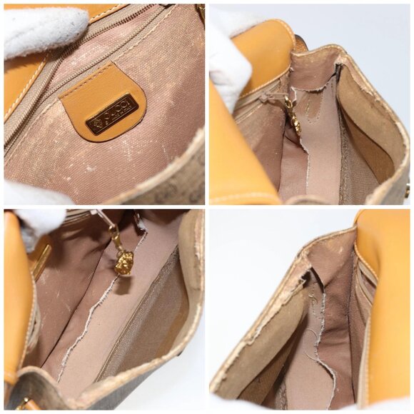 GUCCI Micro GG Supreme Shoulder Bag PVC Beige Gold 007 115 0074 Auth SW1540 - Picture 15 of 16